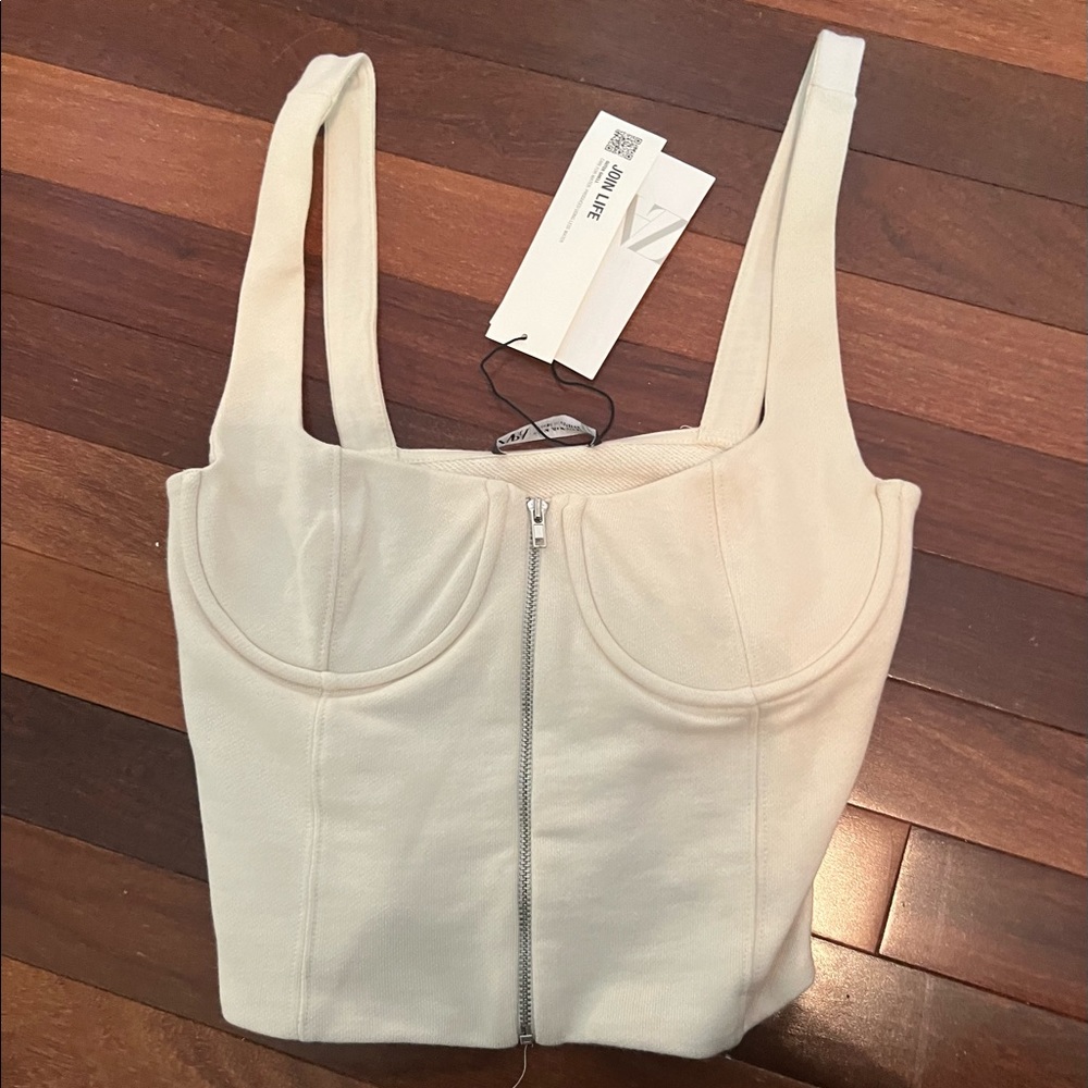 Zara corset zip up top. Brand new